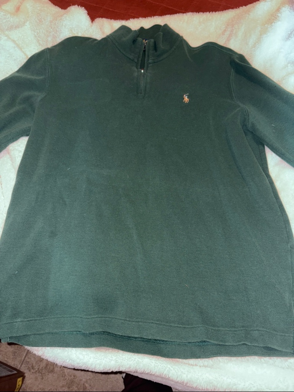 Polo by Ralph Lauren Dark Green Half-Zip Pullover Sweater